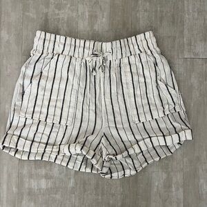 Forever 21 Linen Striped Shorts